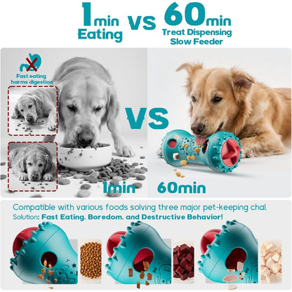 Interactive Dog Toys - Adjustable Treat Dispensing Puzzle for Cognitive Stimulation and Enrichment (Rigid Nylon)