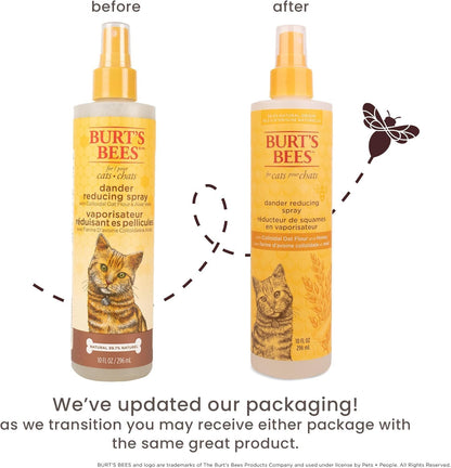Burt'S Bees for Pets Cat Dander Reducing Spray, Oat & Honey, 10 Fl Oz
