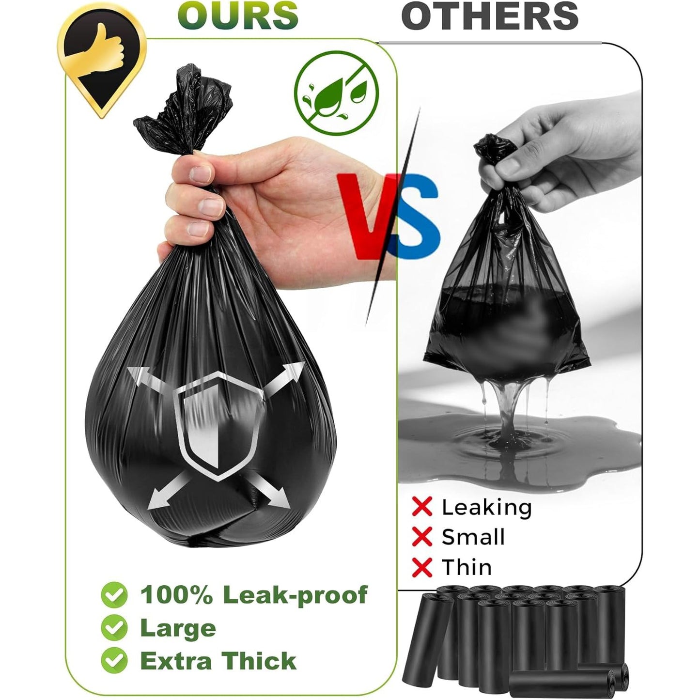 200 Count Dog Waste Bags with Zippered Pouch Dispenser for Dogs of All Sizes