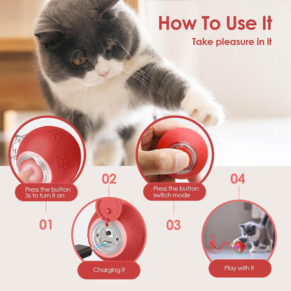 Interactive Cat Toys for Bored Indoor Cats - Motion Activated, RGB Lighting, 2 Speed Settings & 3 Modes - for Cats & Kittens!