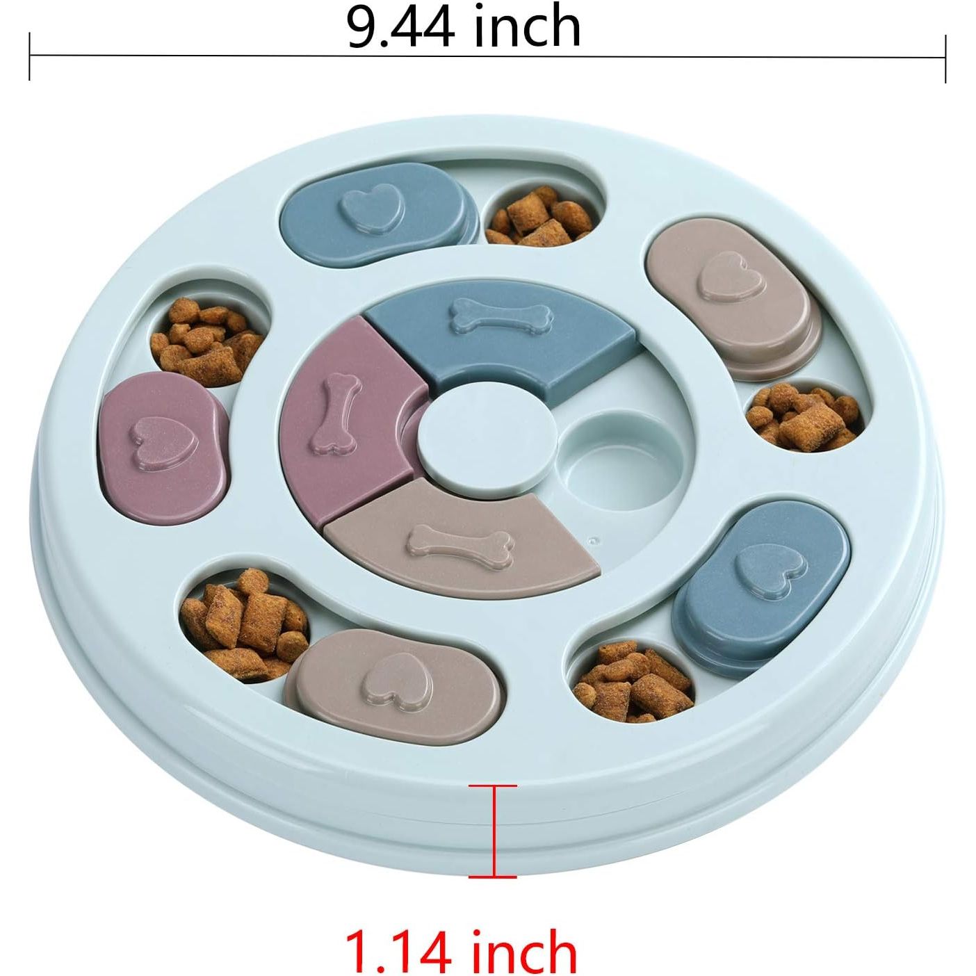 Dog Puzzle Toy for IQ Training and Mental Enrichment (Blue)