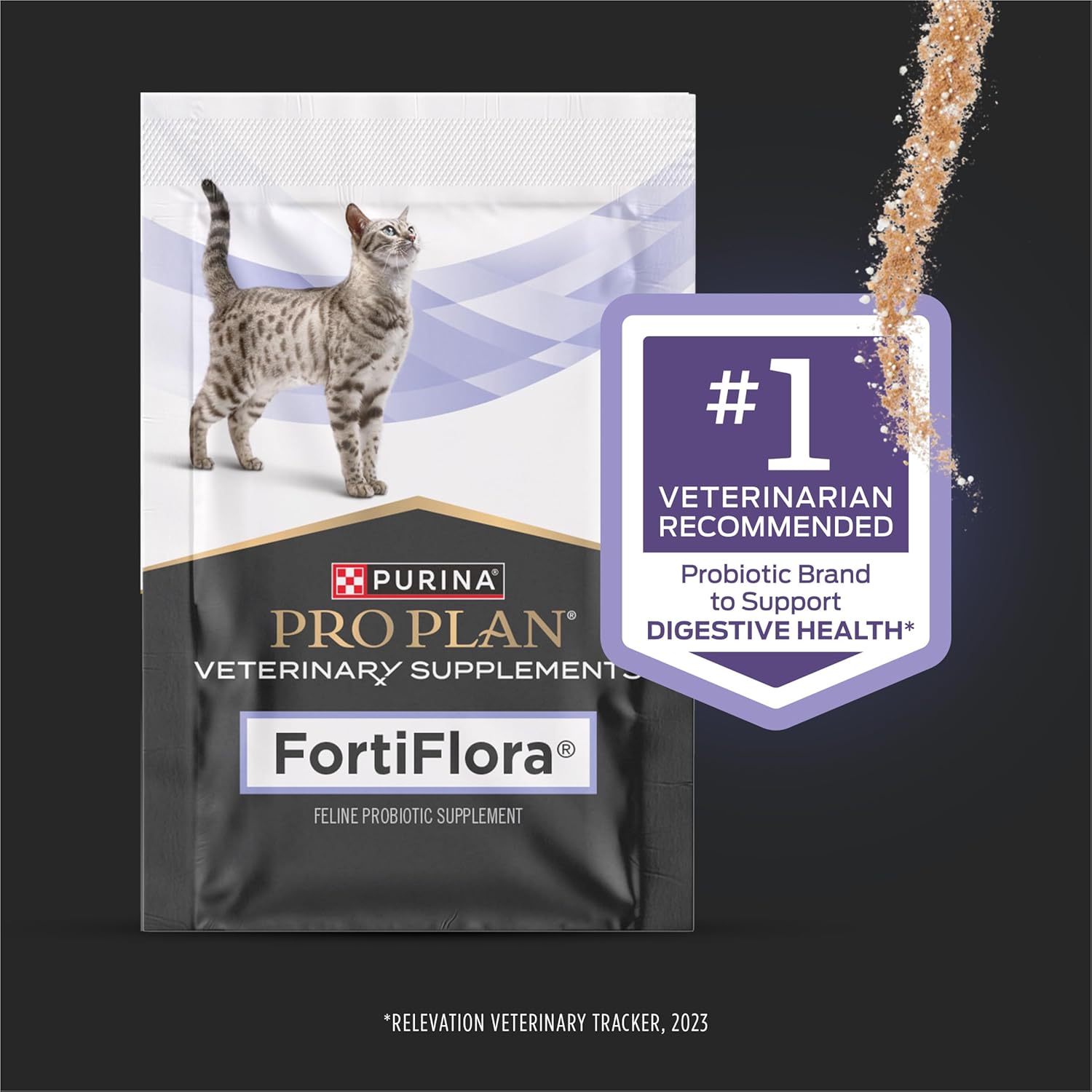 Purina Pro Plan Veterinary Supplements Fortiflora Probiotics for Cats - 30-Count Box for Optimal Digestive Health and Diarrhea Relief