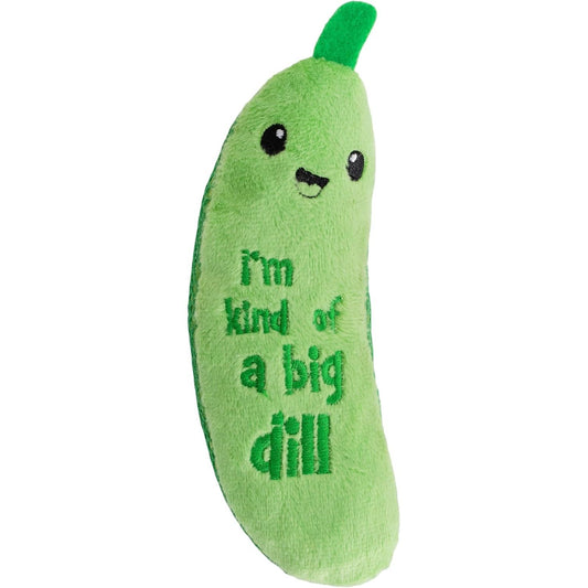 Catstages Crunchy Pickle Kicker Cat Toy - Plush Crinkle Toy with Catnip and Dental Mesh for Feline Health and Happiness, 6.5 inches