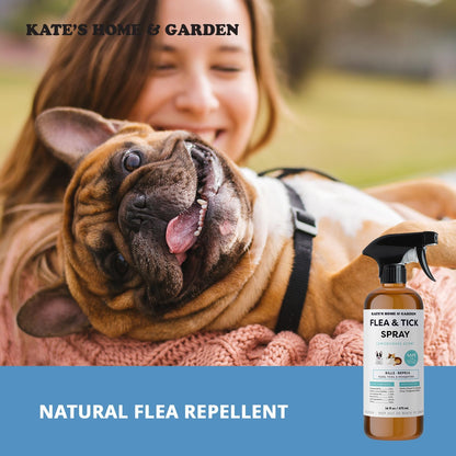  Flea and Tick Spray for Dogs and Cats – 16 Oz – Effectively Kills and Repels Fleas, Ticks, and Mosquitoes – Safe for Pets