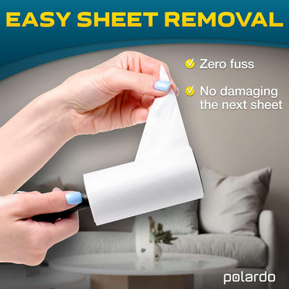 Professional Lint Rollers for Pet Hair Removal - 5 Large Sticky Rollers for Couch, Clothing, Furniture, and Carpet