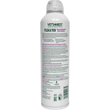 Natural Flea & Tick Easy Spray for Cats – Natural Flea & Tick Prevention with Cotton Spice Scent – Plant-Based Cat Spray with Essential Oils – Gentle Pest Control Formula – 14 Oz Bottle