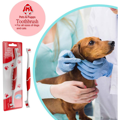 Professional Pet Toothbrush for Dogs and Cats with Soft Bristles 