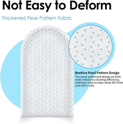 Mooncat Gentle Ear Cleaner Wipes for Cats & Dogs - Soothing Relief for Ear Infections, Mites, and Odors - 40 Easy-to-Use Finger Wipes for Sensitive Ears