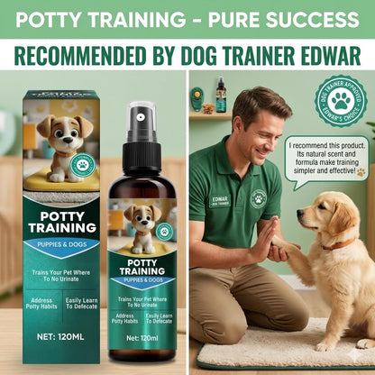 Dog Potty Training Spray - Indoor and Outdoor Training Aid for Potty Pads, Grass, and Patios, Gentle Guidance Solution for New Dogs and Puppies
