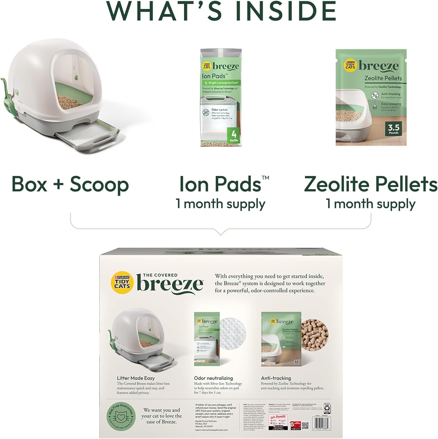 Transform Your Cat's Litter Experience with the Purina Tidy Cats Breeze Hooded Litter Box System - Complete Starter Kit with Pellets & Pads