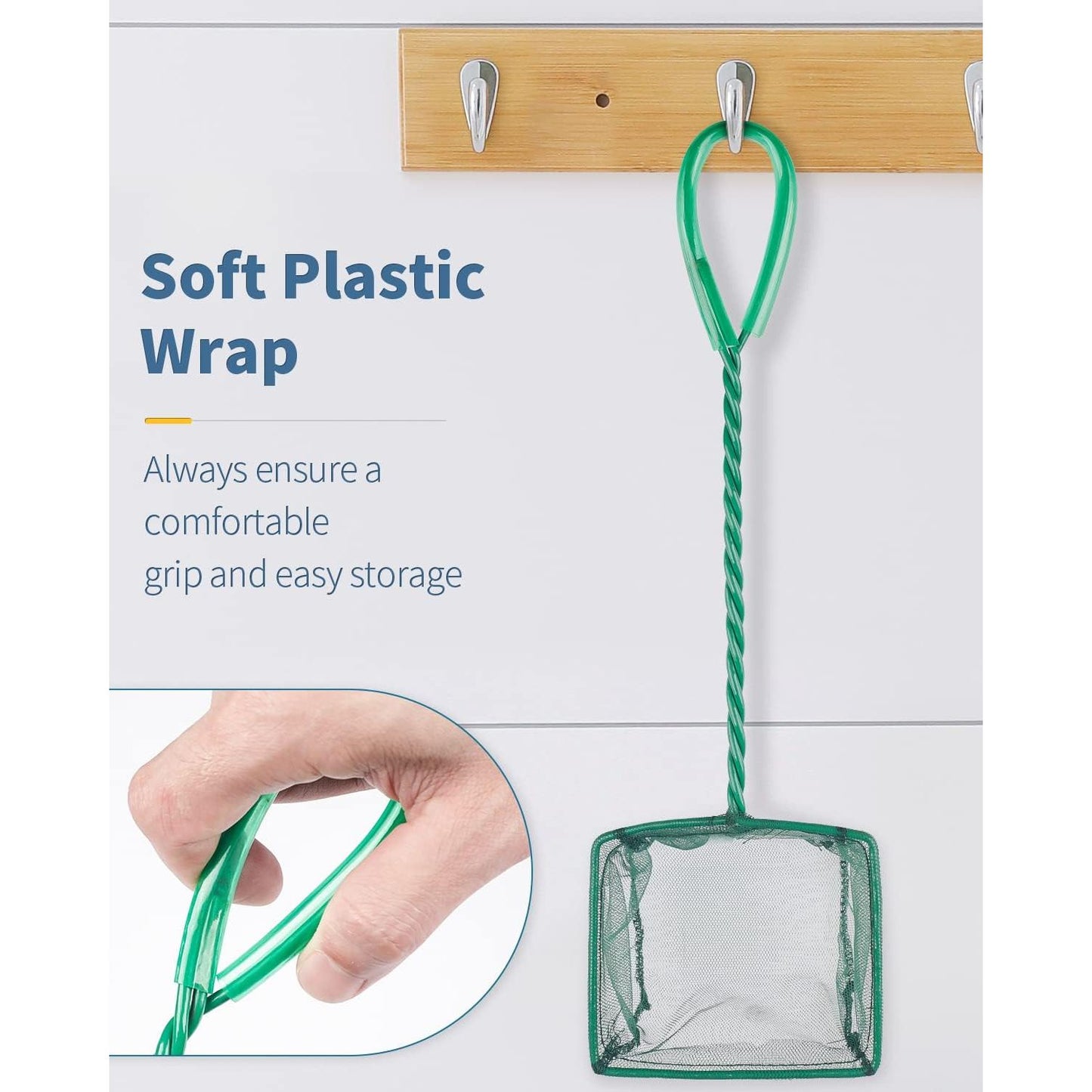 Square Soft Fine Mesh Net for Skimming Sludge, Food Residue, and Waste in Fish Tanks, Small Koi Ponds, and Pools