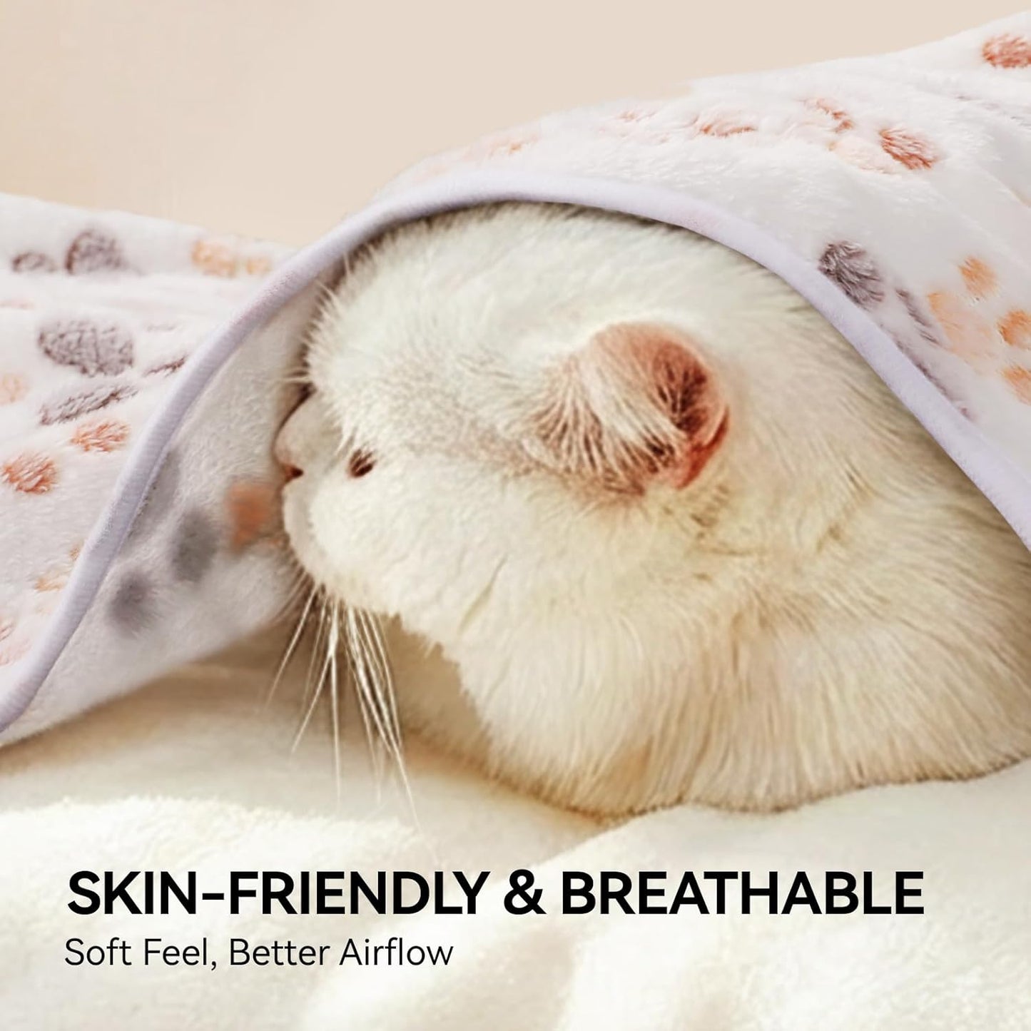 Fleece Dog/Cat Blankets - 3 Pack Super Soft Fluffy Flannel Throws for Pets, 23x16 Inches