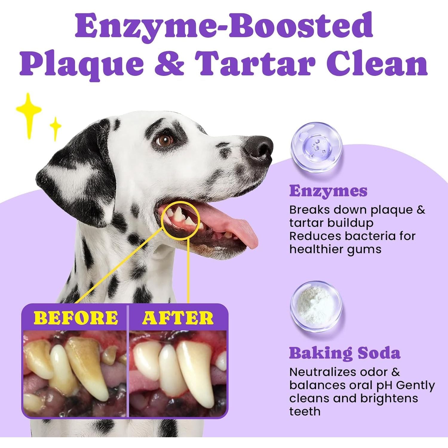No-Rinse Dog Dental Care Wipes, Cat & Dog Tooth Brushing Kit, Dog Wipes for Pet & Cat Teeth Cleaning, Dog Toothbrush Finger Dental Wipes to Remove Plaque & Tartar, Disposable Dog Wipes - 50 Count