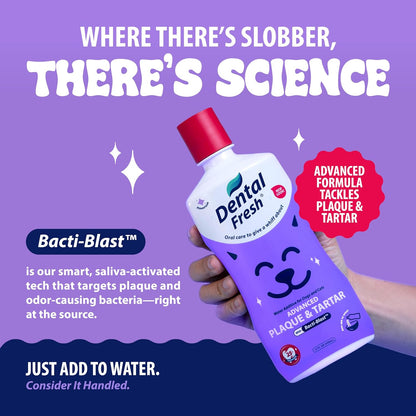 Dental Fresh Advanced Oral Care Water Additive for Dogs & Cats – Effortlessly Support Clean Teeth, Healthy Gums & Fresh Breath – 17 Fl Oz