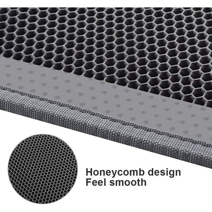 Double Layer Waterproof Cat Litter Mat - Urine-Proof Trapping Mat (Gray, 24 x 15 Inches)