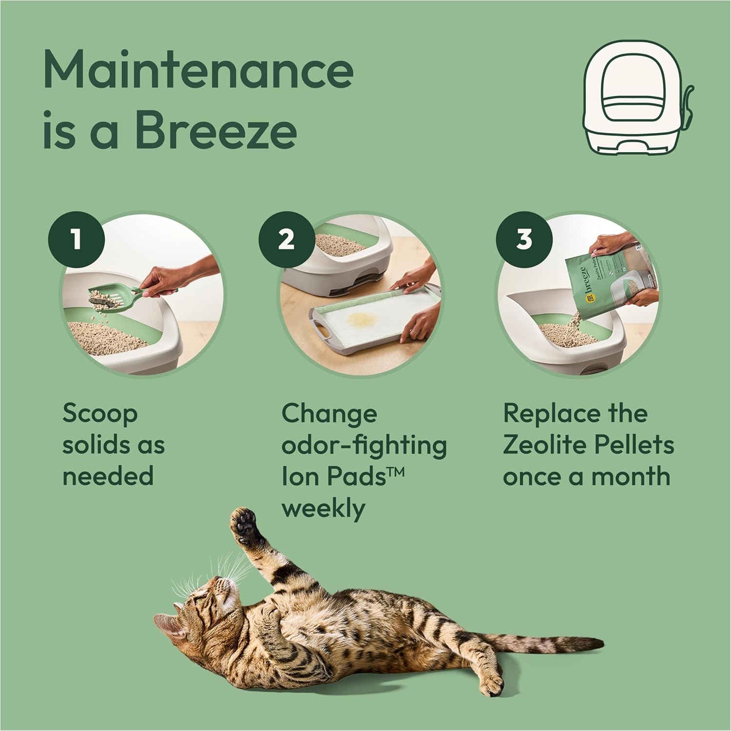 Transform Your Cat's Litter Experience with the Purina Tidy Cats Breeze Hooded Litter Box System - Complete Starter Kit with Pellets & Pads