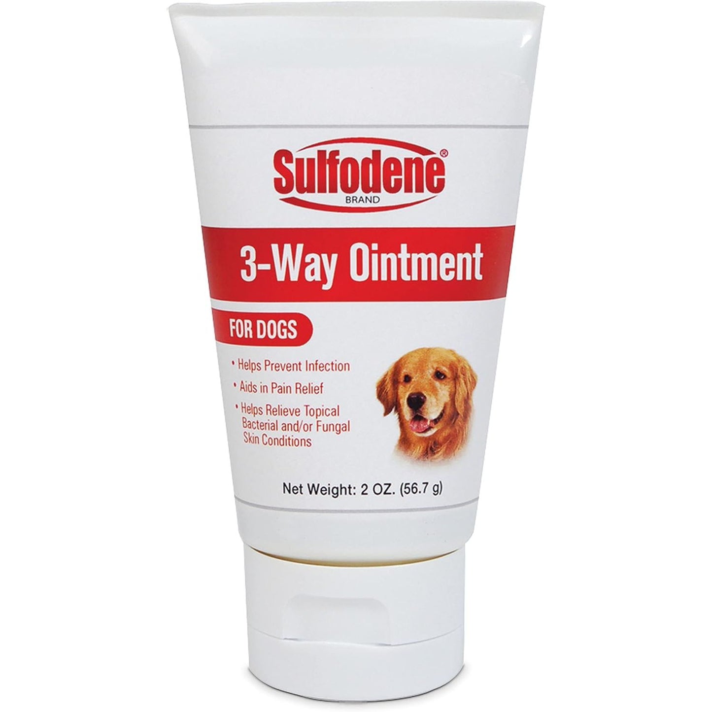 Sulfodene Dog Wound Care 3-Way Ointment, Relieves Pain & Prevents Infection for Dog Cuts, Scrapes, Bites and Injuries, 2 Ounce