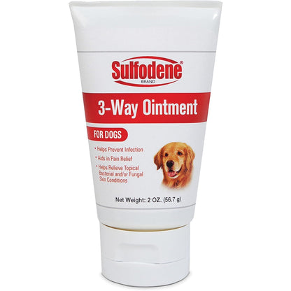 Sulfodene Dog Wound Care 3-Way Ointment, Relieves Pain & Prevents Infection for Dog Cuts, Scrapes, Bites and Injuries, 2 Ounce