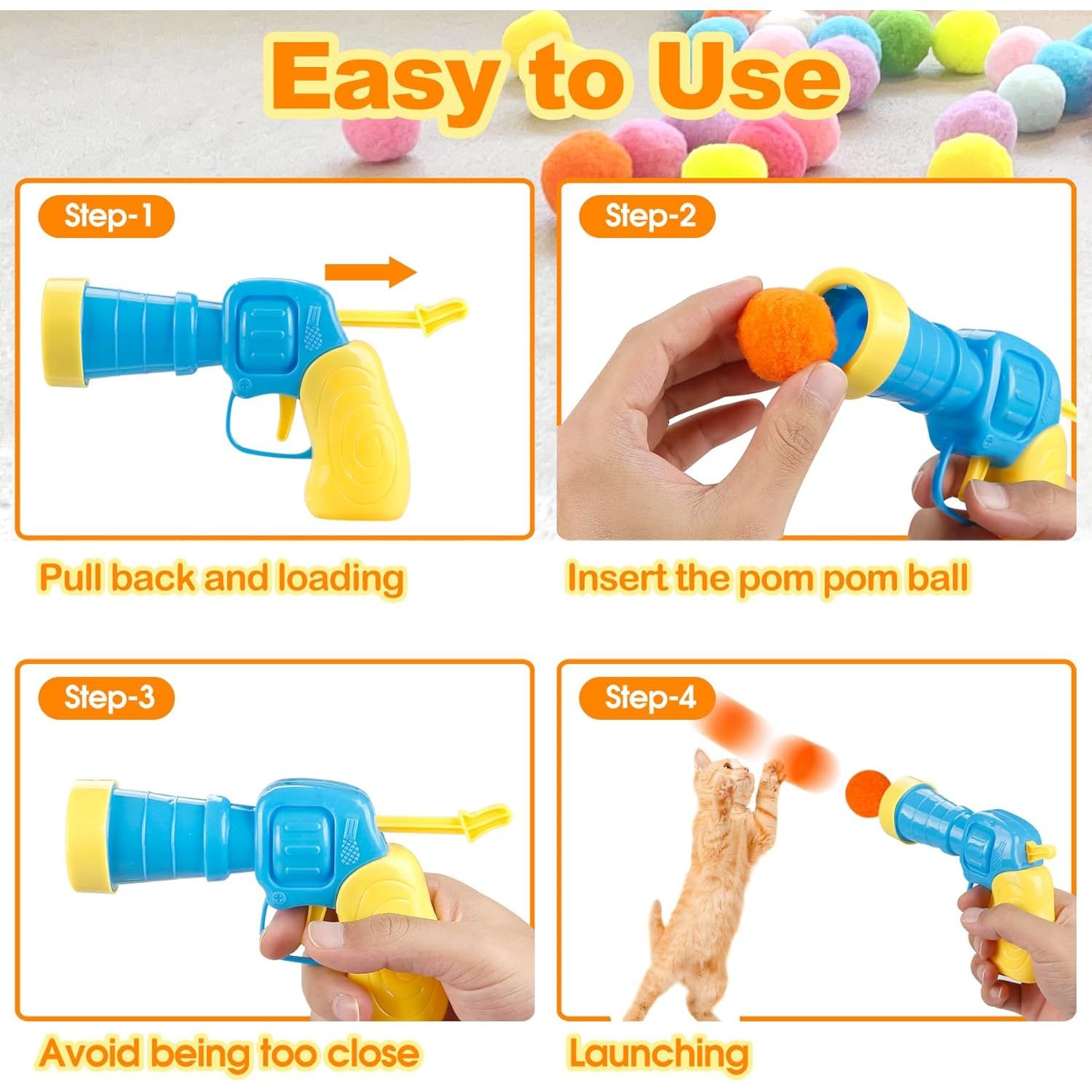  Cat Ball Toy Launcher Gun