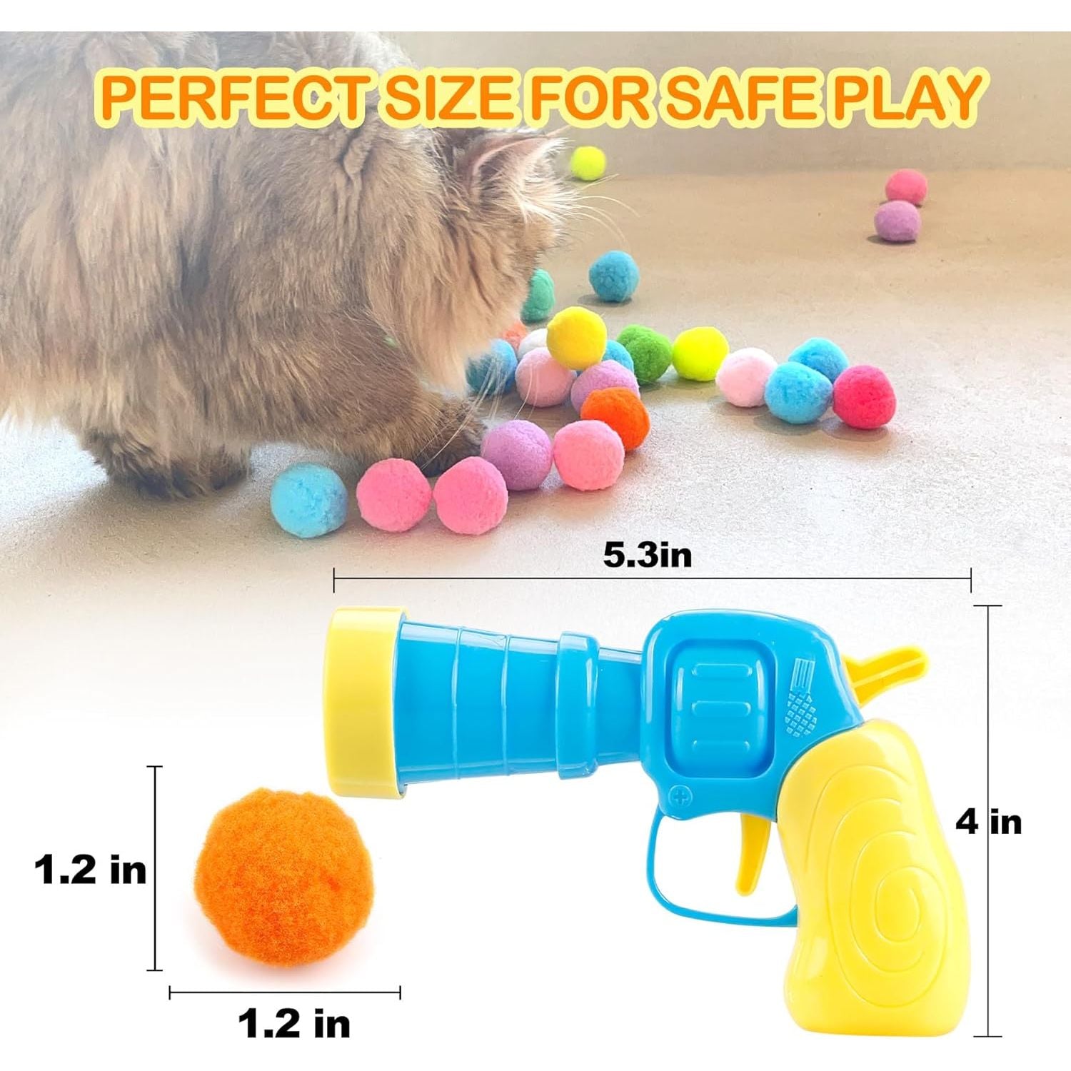  Cat Ball Toy Launcher Gun
