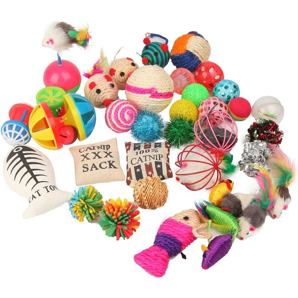 20-Piece Cat Toy Variety Pack for Enhanced Feline Entertainment