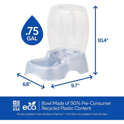 Gravity Water Dispenser - 0.75 Gallon Capacity, Pearl Gray