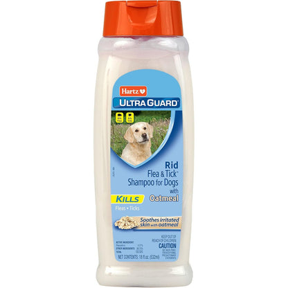 Flea and Tick Oatmeal Dog Shampoo, 18 oz