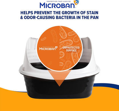 Arm & Hammer Rimmed Cat Litter Box - High-Sided Design with Odor Protection, Perfect for Indoor Cats