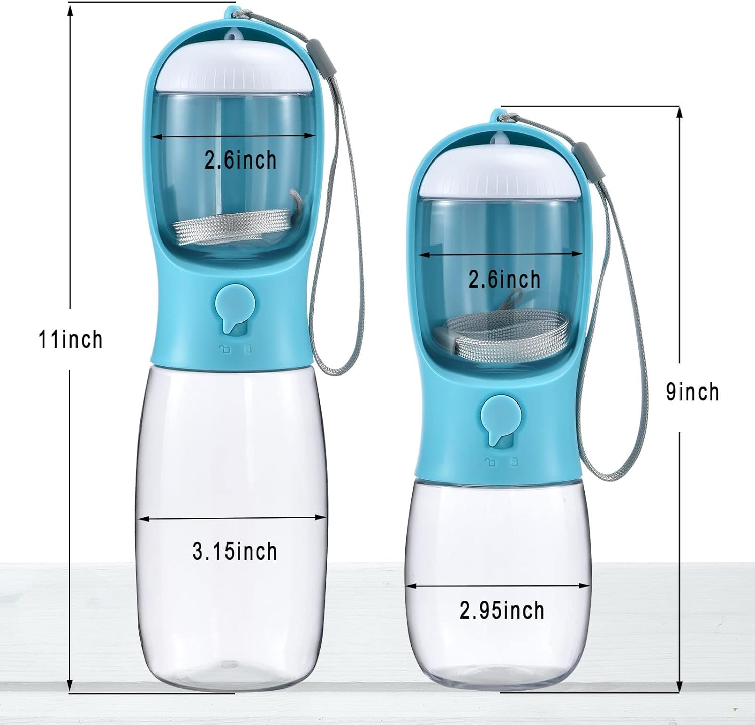 Cibaabo 2-in-1 Dog Water Bottle with Food Container - Perfect for Outdoor Adventures with Your Puppy!