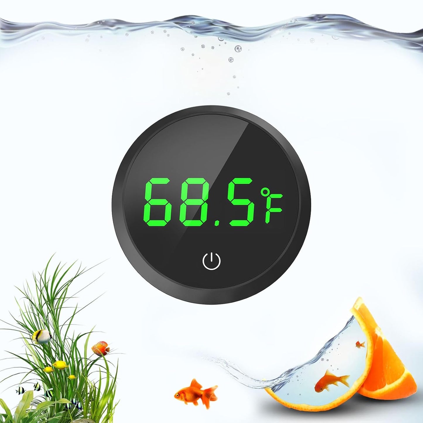Wireless Digital Aquarium Thermometer with LED Display and Touch Stick