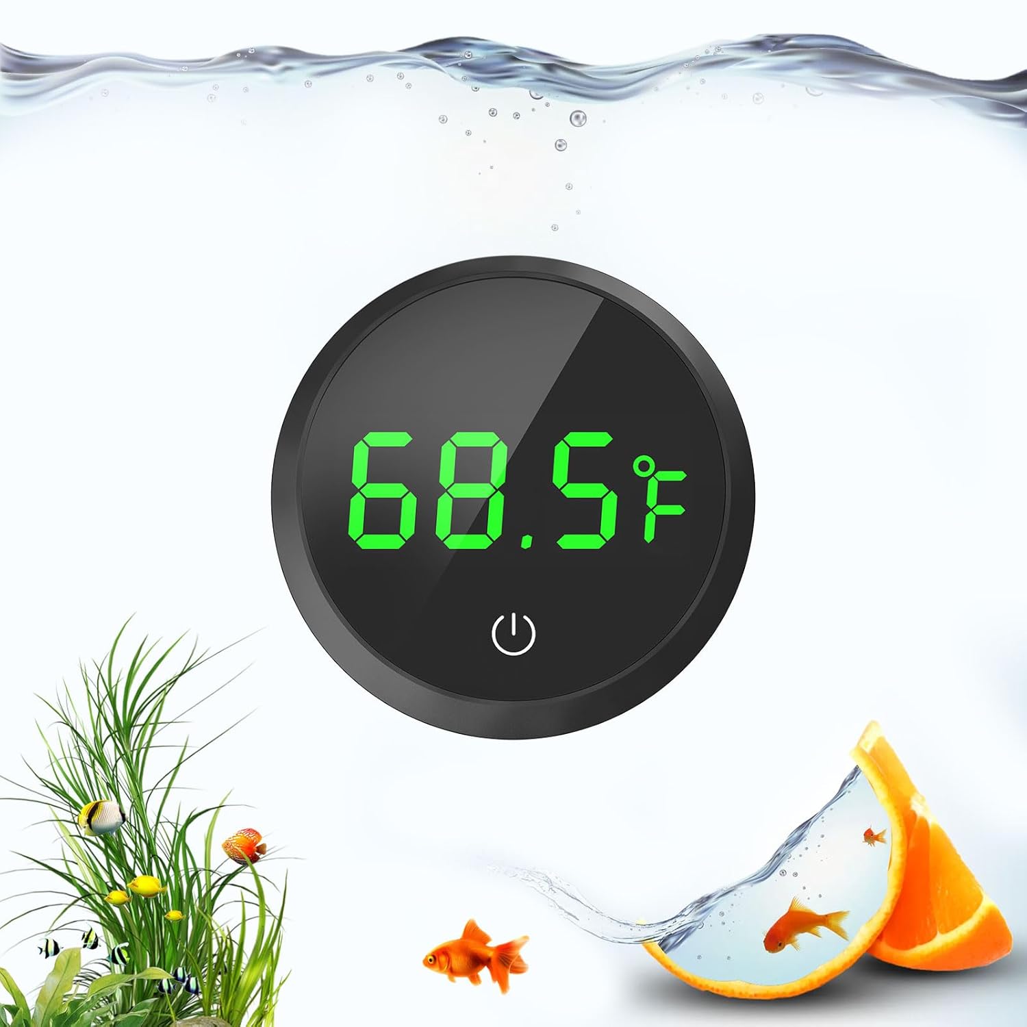 Wireless Digital Aquarium Thermometer with LED Display and Touch Stick