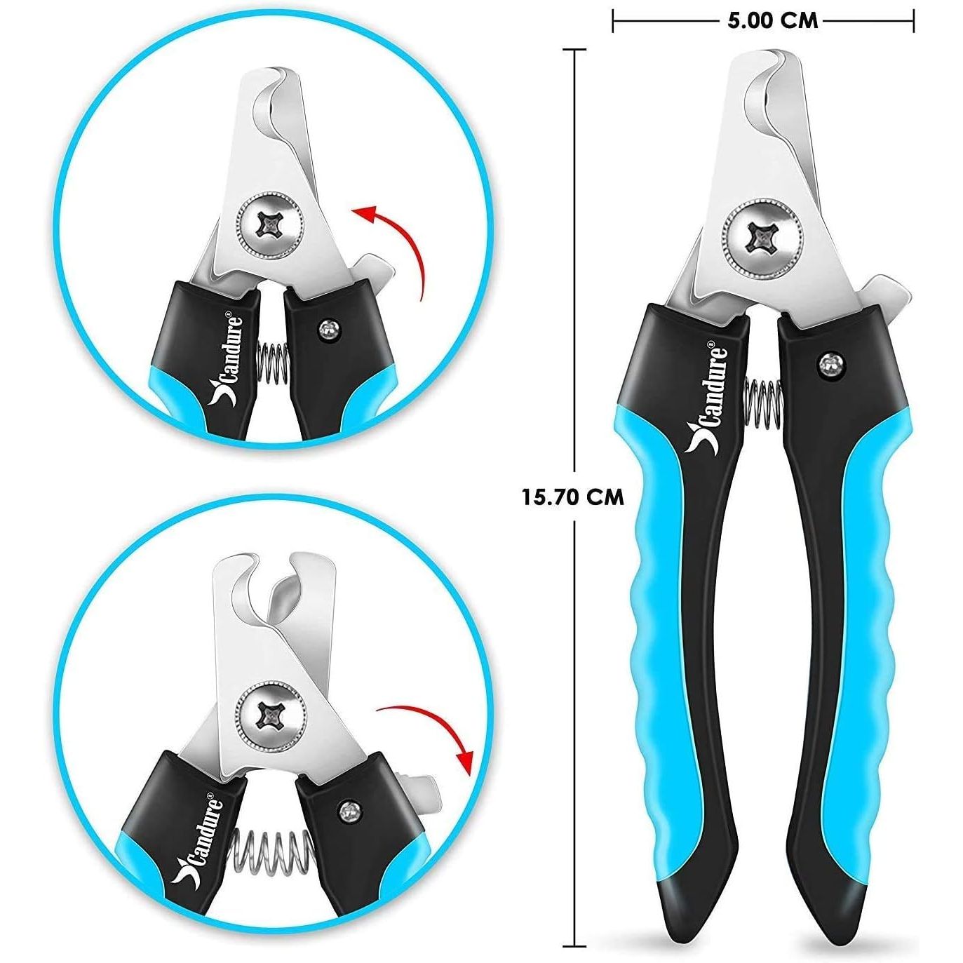 Professional Dog Nail Clippers with Safety Guard and Nail File for Small to Large Breeds