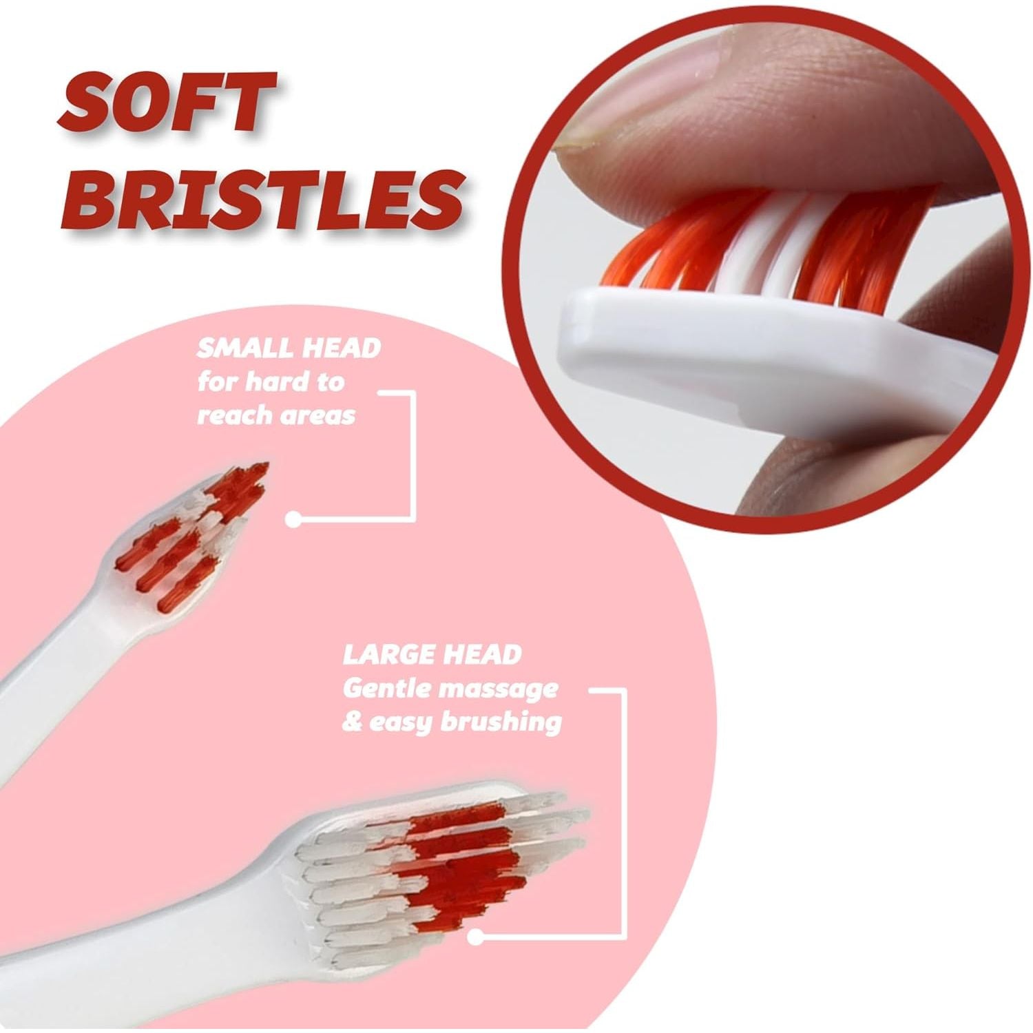Professional Pet Toothbrush for Dogs and Cats with Soft Bristles 