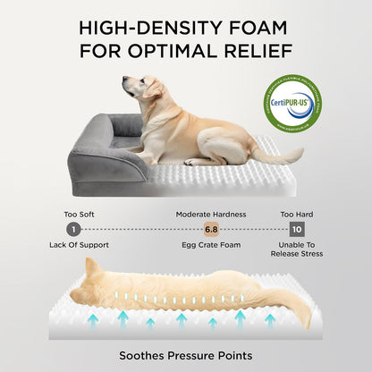 Orthopedic Pet Bed – Waterproof, Washable Sofa-Style Bed for Extra Small Dogs & Cats with Non-Skid Bottom