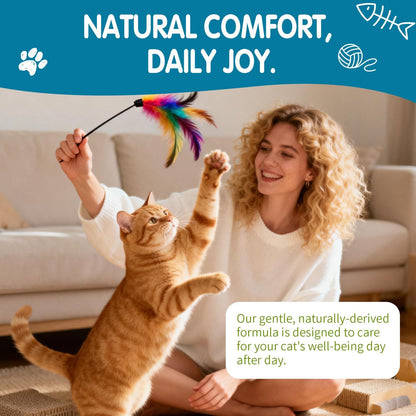 Premium Catnip Spray for Cats – 100% Natural Ingredients, Boosts Energy,Relieves Stress – Renews Toys, Reduces Scratching, Easy-To-Use & Mess-Free 2.71 Fl OZ (Blue-Green, M)