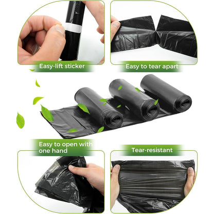 200 Count Dog Waste Bags with Zippered Pouch Dispenser for Dogs of All Sizes