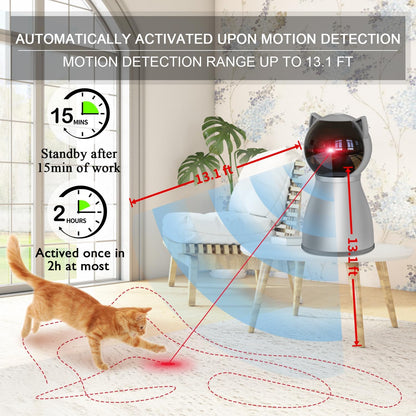 Laser Cat Toys for Indoor Cats,The 4Th Generation Real Random Trajectory Motion Activated Rechargeable Automatic Cat Laser Toy,Interactive Cat Toys for Bored Indoor Adult Cats/Kittens 