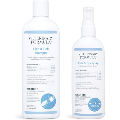 Flea and Tick Shampoo for Dogs and Cats, 16 oz.