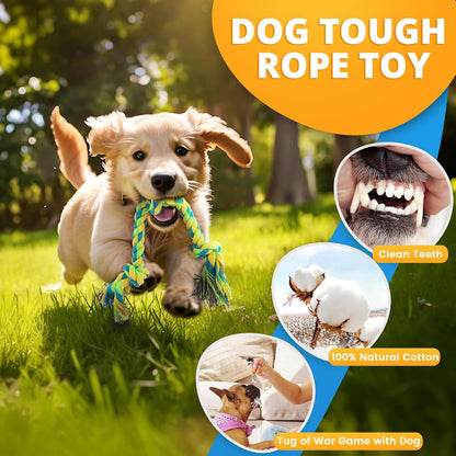  8-Pack Puppy Toy Set for Small Dogs - Includes Plush Squeaky Toys, Rope Toys, and Teething Balls
