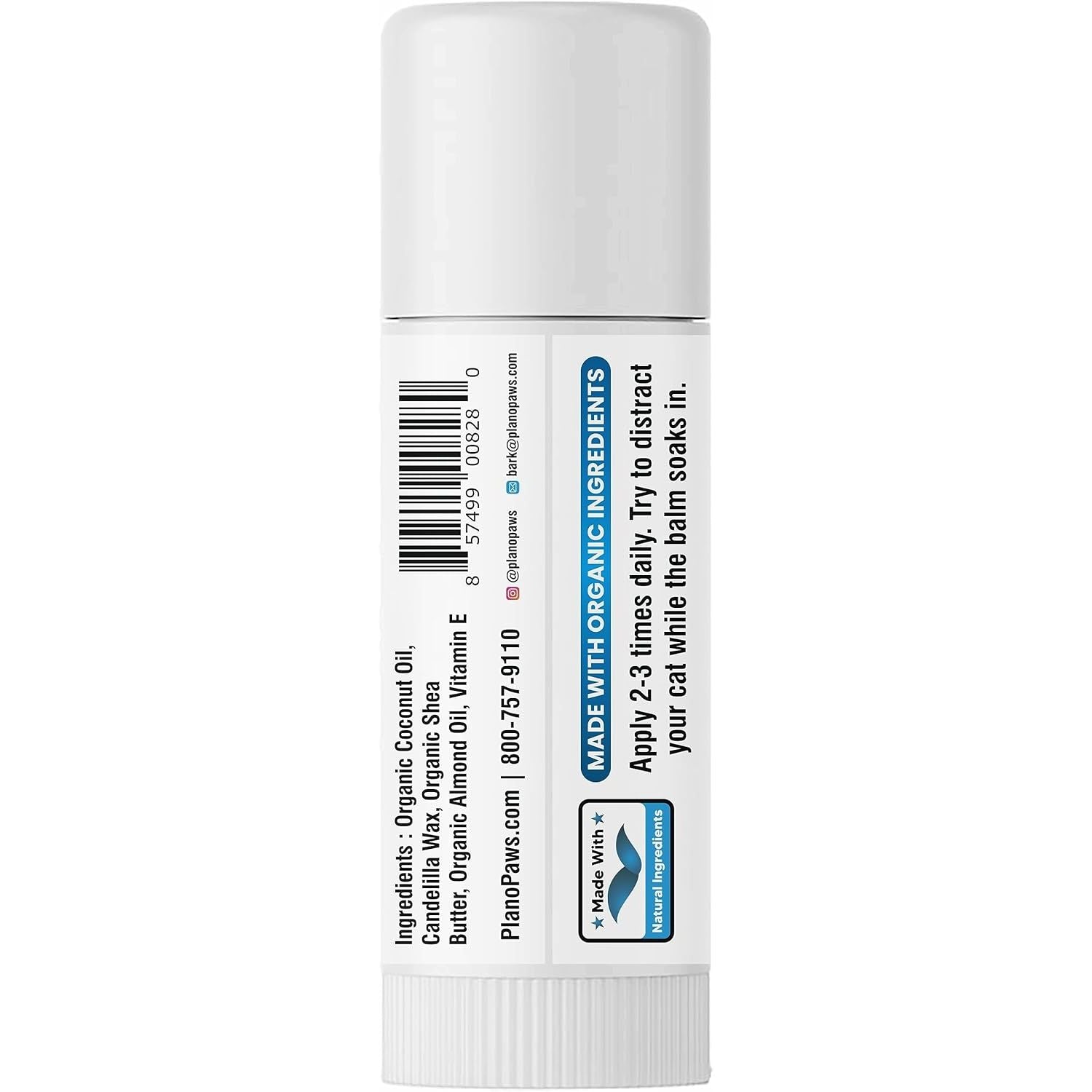 Lick Safe Natural Cat Paw Balm - 0.15 Oz Vet-Recommended Moisturizer for Healthy, Hydrated Paws