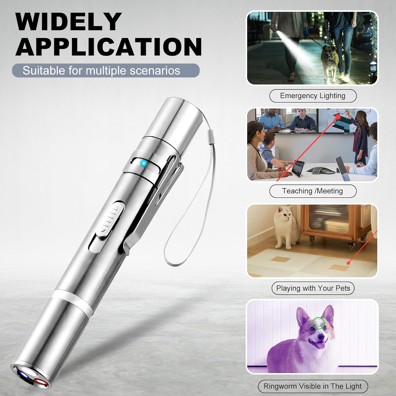 Laser Pointer Cat Toy with 3 Light Modes and 5 Fun Patterns 