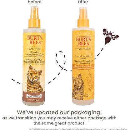 Burt'S Bees for Pets Dander Reducing Cat Spray with Colloidal Oat Flour and Honey - Cat Dander Remover Gives Dry Skin Relief for Cats, Essential Kitten Supplies for Allergy Relief, 10 Fl Oz