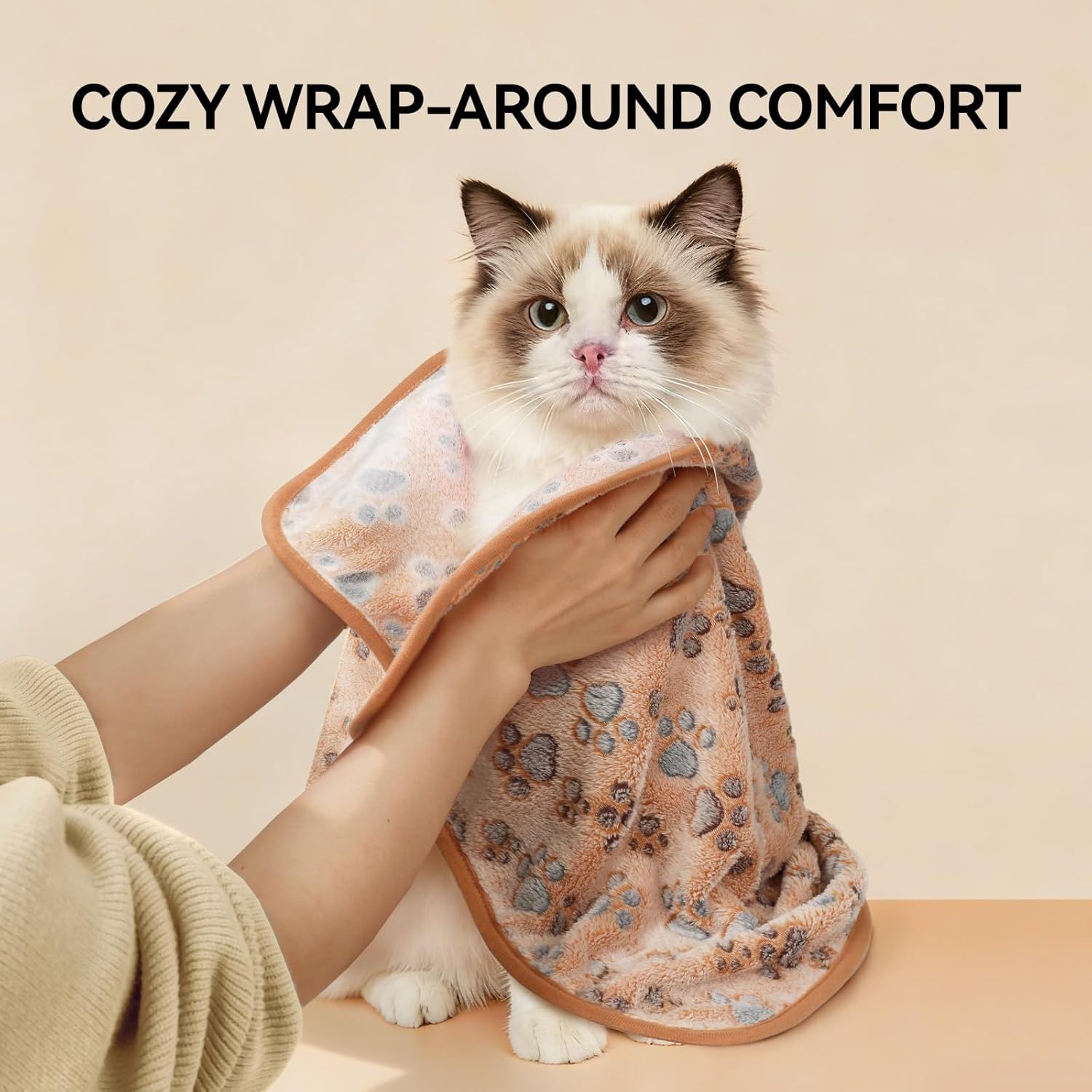 Fleece Dog/Cat Blankets - 3 Pack Super Soft Fluffy Flannel Throws for Pets, 23x16 Inches