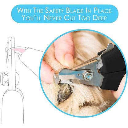 Professional Dog Nail Clippers with Safety Guard and Nail File for Small to Large Breeds