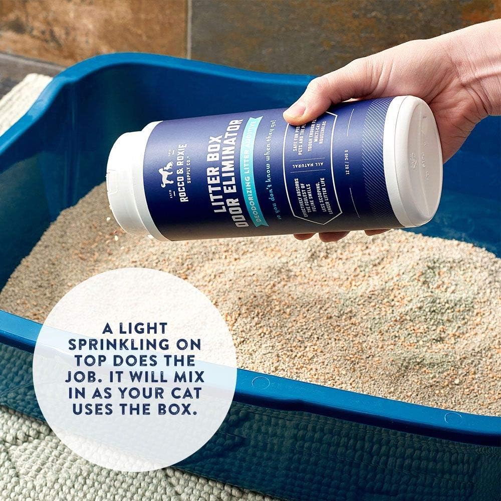  Natural Litter Box Odor Eliminator - Premium Cat Urine Deodorizer, 12 Oz, Safe for Pets