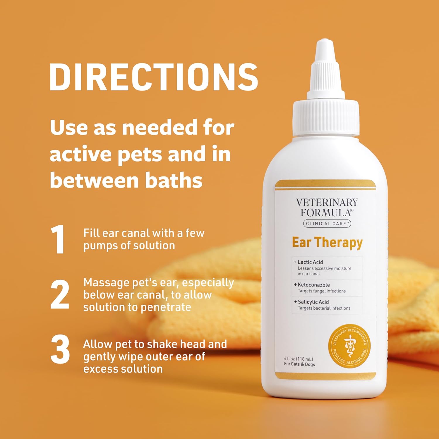  Ear Cleaner for Cats and Dogs to Alleviate Itchiness and Remove Debris and Buildup to Prevent Infections