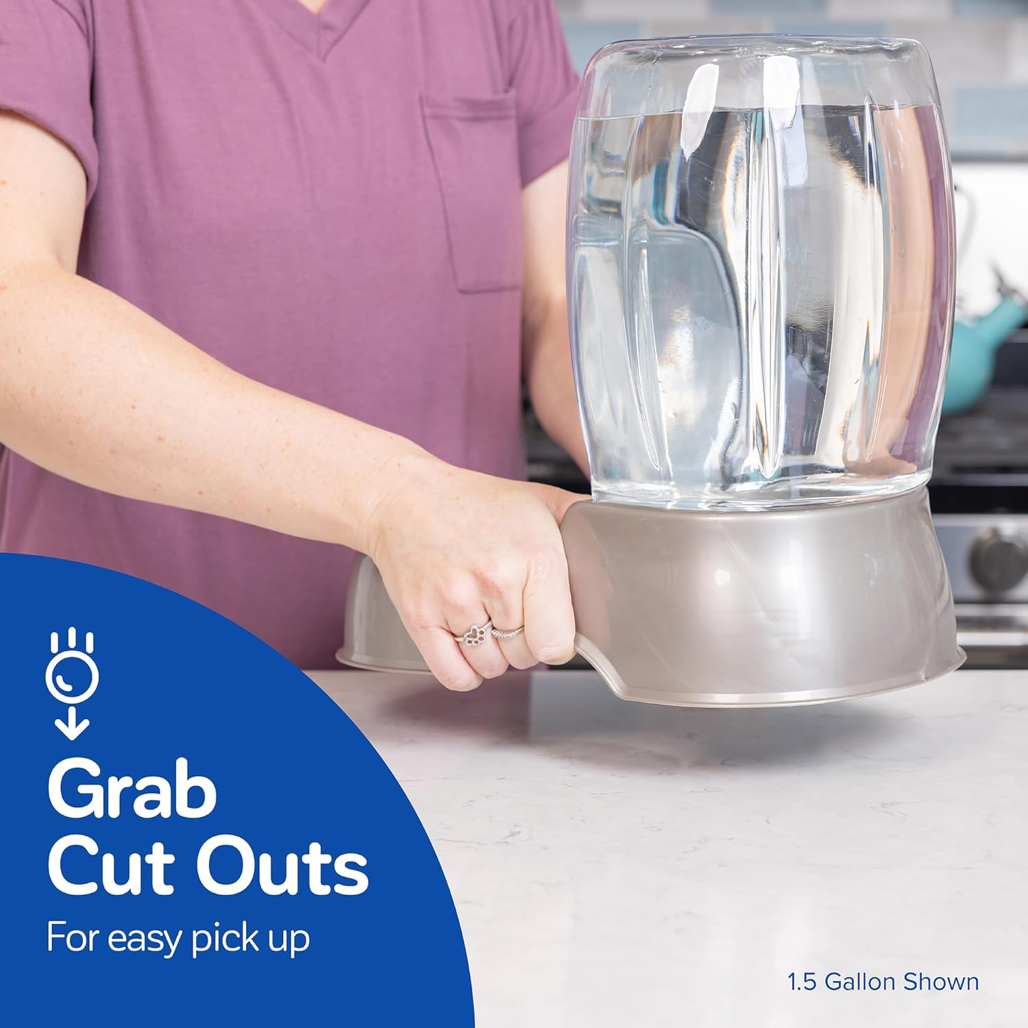 Gravity Water Dispenser - 0.75 Gallon Capacity, Pearl Gray