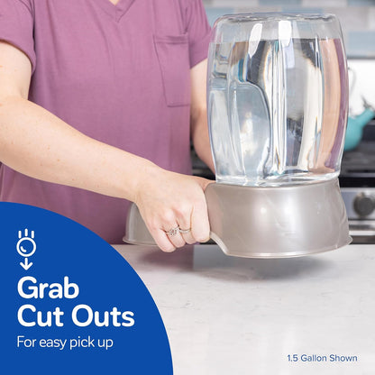 Gravity Water Dispenser - 0.75 Gallon Capacity, Pearl Gray