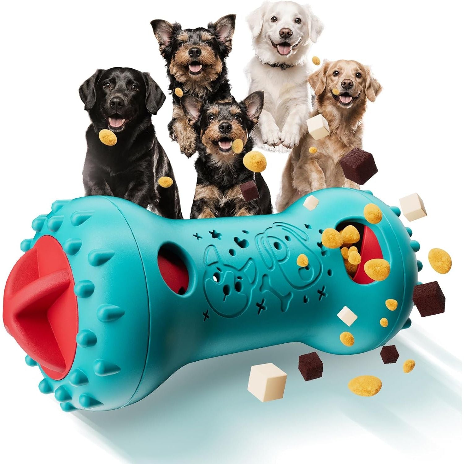  Interactive Dog Toys - Adjustable Treat Dispensing Puzzle for Cognitive Stimulation and Enrichment (Rigid Nylon)