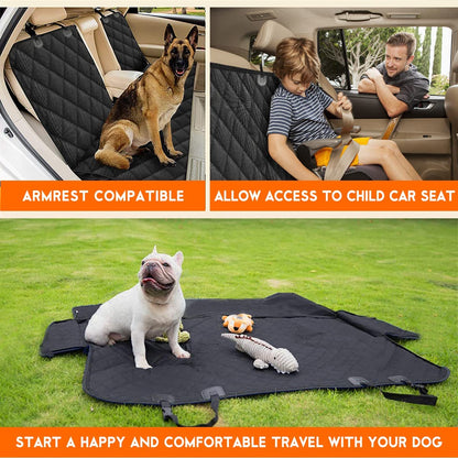 Waterproof Dog Car Seat Cover – Non-Slip Back Seat Protector for Cars, Trucks & SUVs (Black)